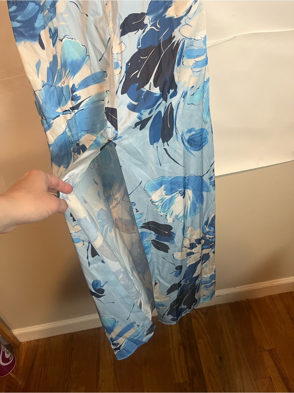 Abercrombie & Fitch Blue Floral Strapless Maxi Dress vacation wedding summer XS - Picture 4 of 8